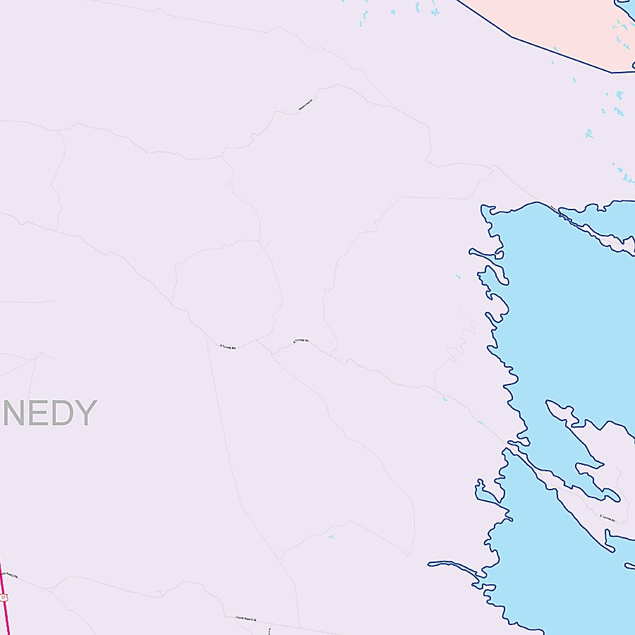 Kenedy County, TX Colorcast Style Wall Map