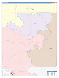 Kent County, TX Colorcast Style Wall Map