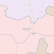 Kent County, TX Colorcast Style Wall Map