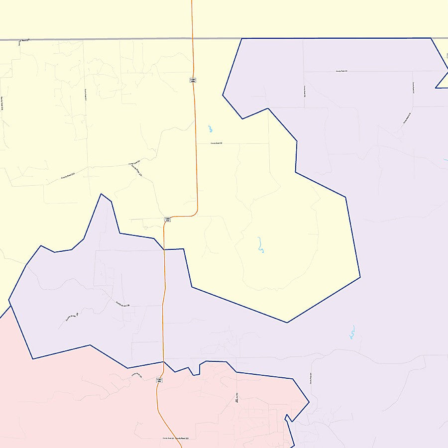 Kent County, TX Colorcast Style Wall Map