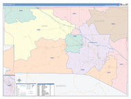 Kerr County, TX Colorcast Style Wall Map