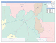 Kimble County, TX Colorcast Style Wall Map