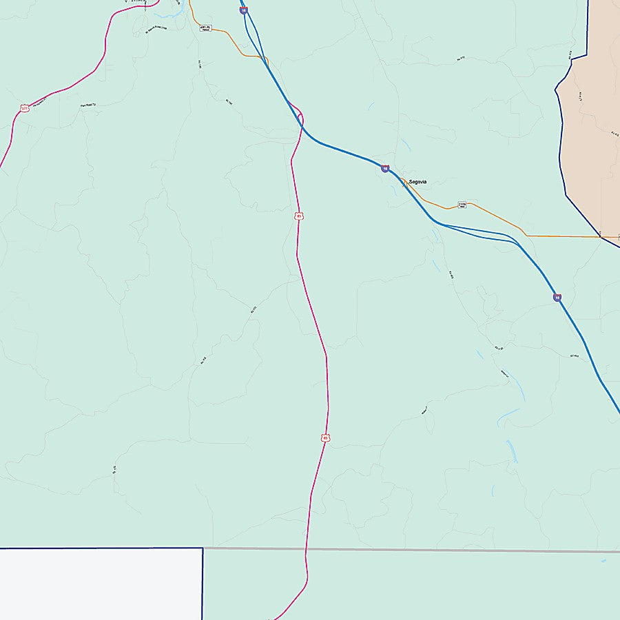 Kimble County, TX Colorcast Style Wall Map
