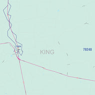 King County, TX Colorcast Style Wall Map