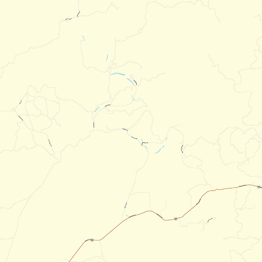 Kinney County, TX Colorcast Style Wall Map