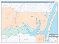 Kleberg County, TX Colorcast Style Wall Map