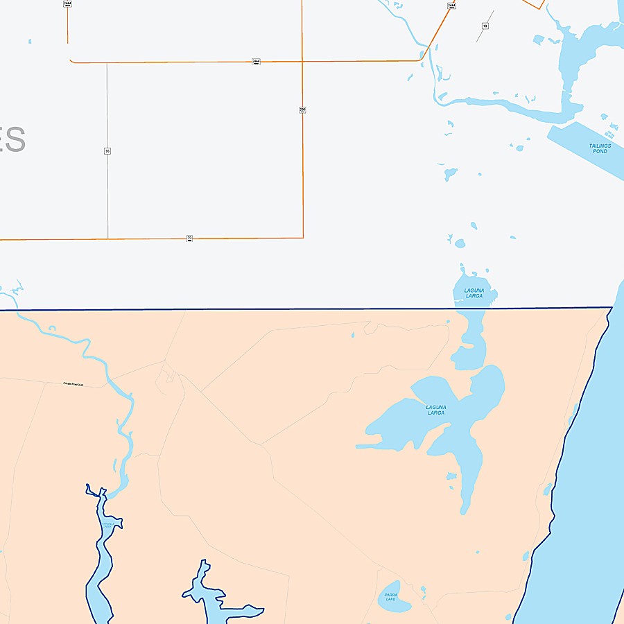 Kleberg County, TX Colorcast Style Wall Map