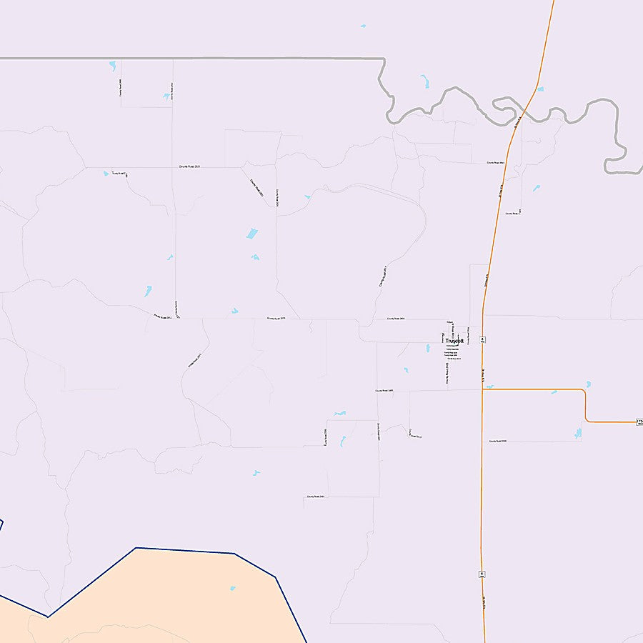 Knox County, TX Colorcast Style Wall Map
