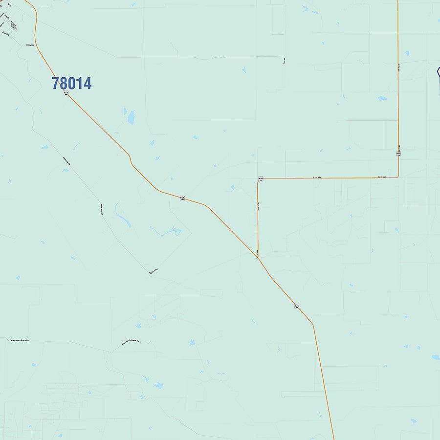 La Salle County, TX Colorcast Style Wall Map