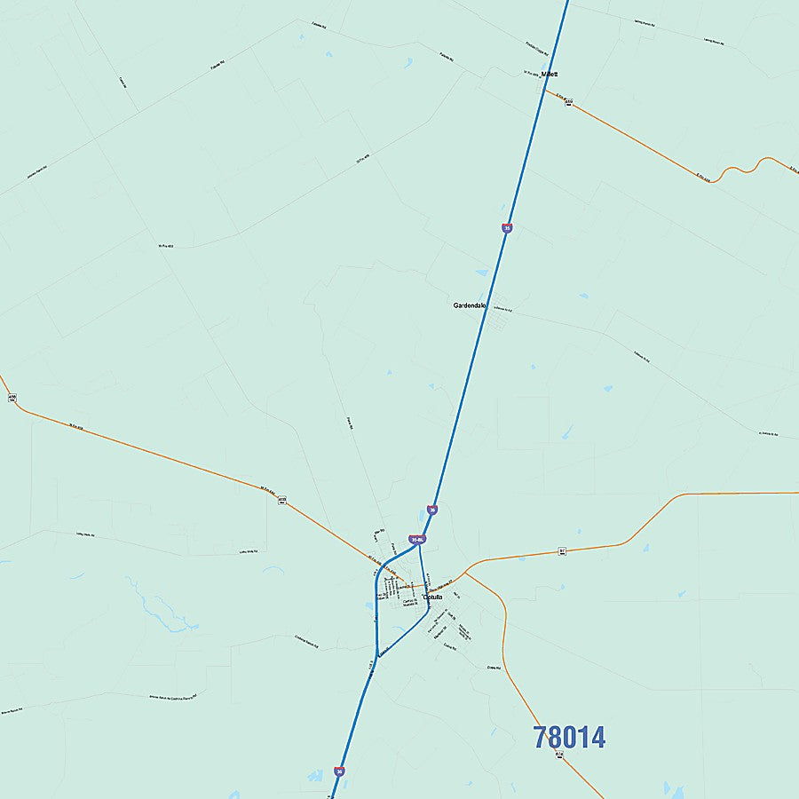 La Salle County, TX Colorcast Style Wall Map