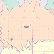 Lamb County, TX Colorcast Style Wall Map