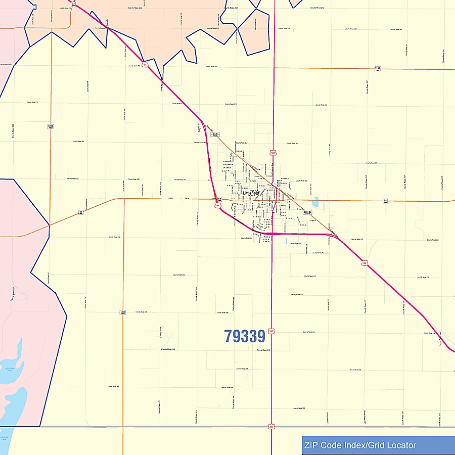 Lamb County, TX Colorcast Style Wall Map