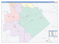 Lavaca County, TX Colorcast Style Wall Map