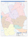 Leon County, TX Colorcast Style Wall Map