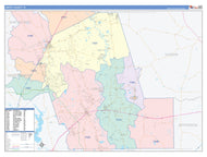 Liberty County, TX Colorcast Style Wall Map
