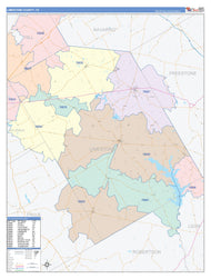Limestone County, TX Colorcast Style Wall Map