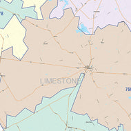 Limestone County, TX Colorcast Style Wall Map