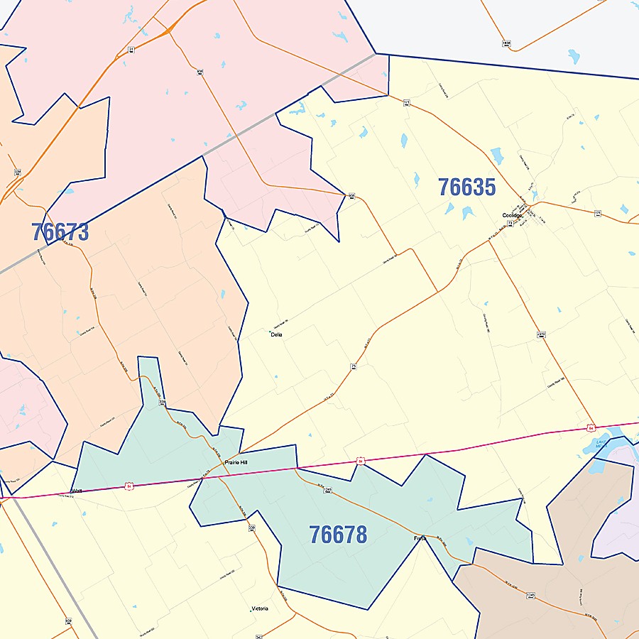 Limestone County, TX Colorcast Style Wall Map