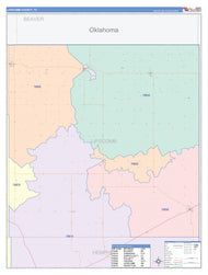 Lipscomb County, TX Colorcast Style Wall Map