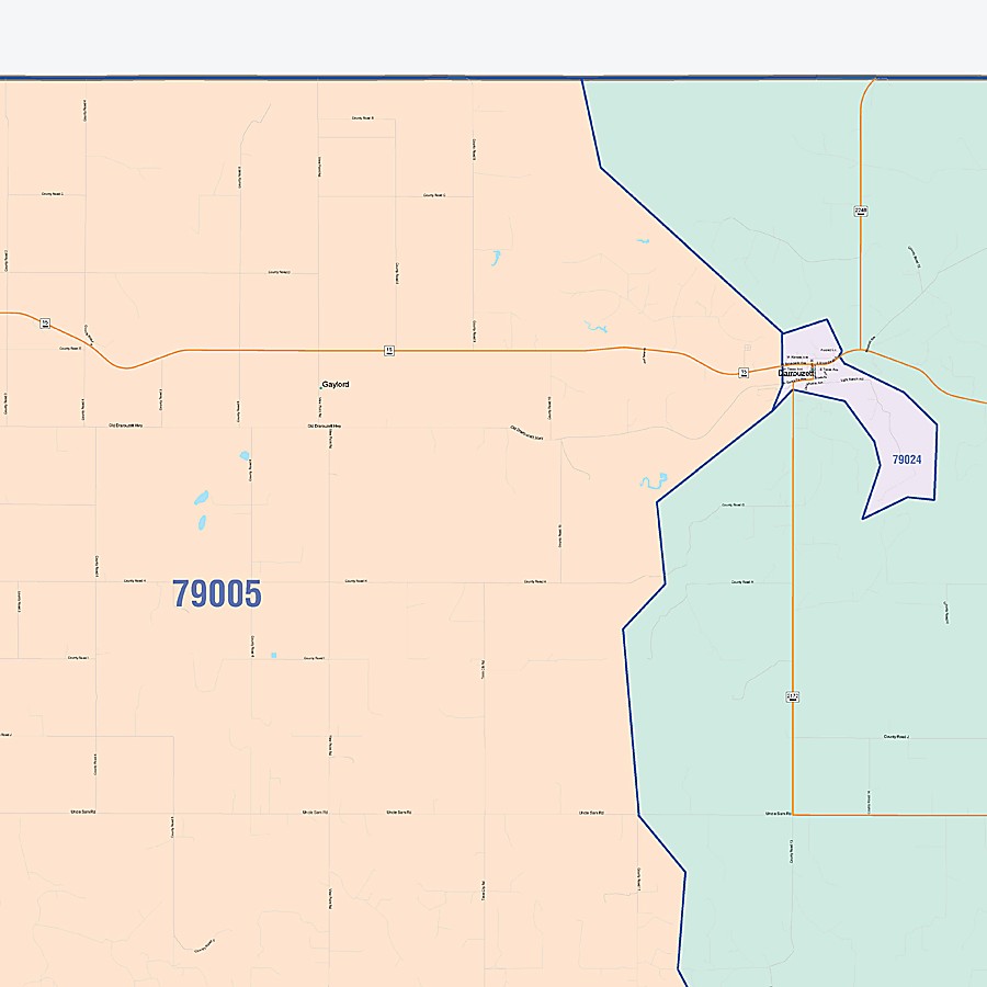 Lipscomb County, TX Colorcast Style Wall Map