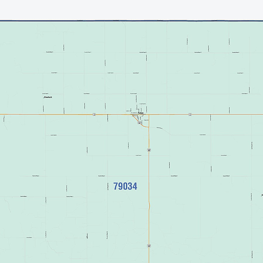 Lipscomb County, TX Colorcast Style Wall Map