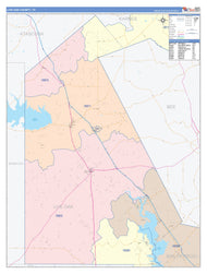Live Oak County, TX Colorcast Style Wall Map