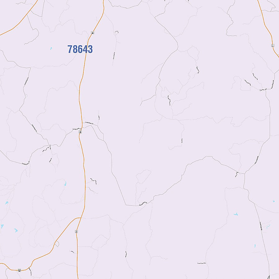 Llano County, TX Colorcast Style Wall Map