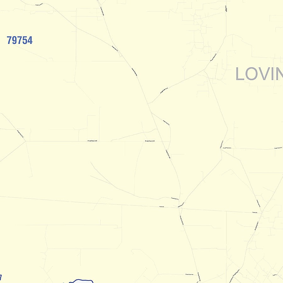Loving County, TX Colorcast Style Wall Map