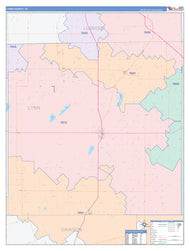 Lynn County, TX Colorcast Style Wall Map