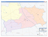 Madison County, TX Colorcast Style Wall Map