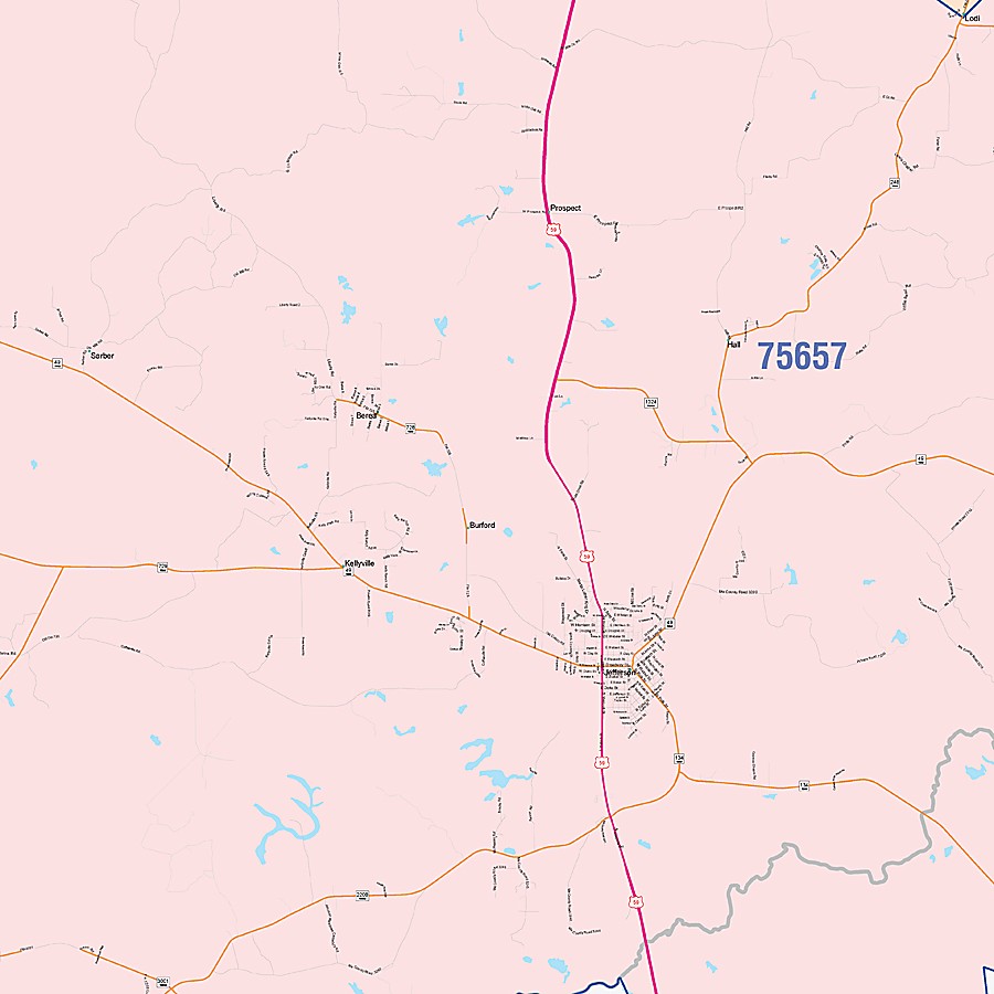 Marion County, TX Colorcast Style Wall Map