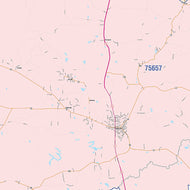 Marion County, TX Colorcast Style Wall Map