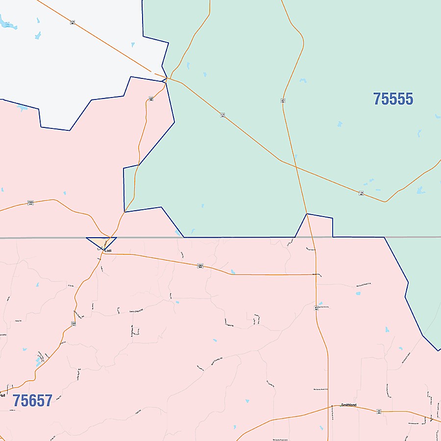 Marion County, TX Colorcast Style Wall Map
