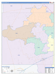 Martin County, TX Colorcast Style Wall Map