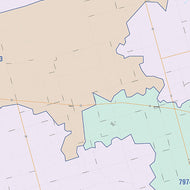 Martin County, TX Colorcast Style Wall Map