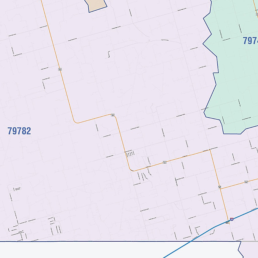 Martin County, TX Colorcast Style Wall Map