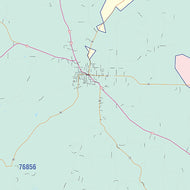 Mason County, TX Colorcast Style Wall Map