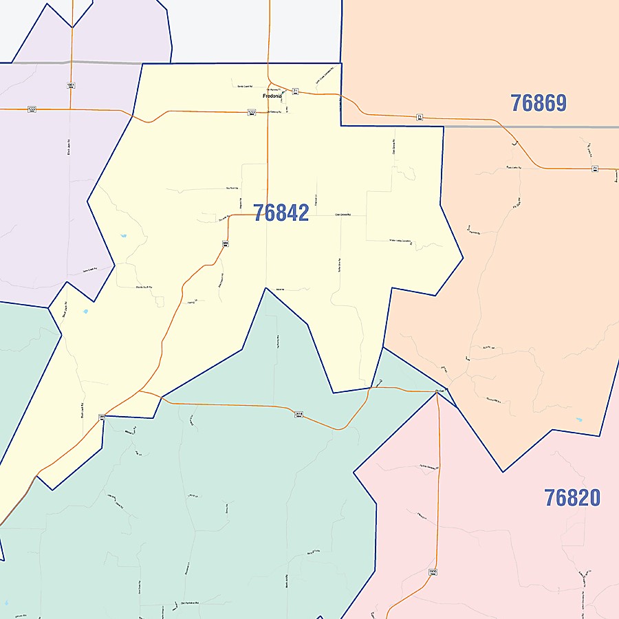Mason County, TX Colorcast Style Wall Map