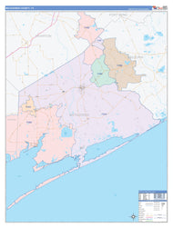 Matagorda County, TX Colorcast Style Wall Map