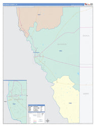Maverick County, TX Colorcast Style Wall Map