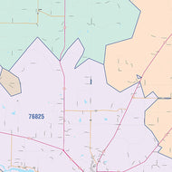 McCulloch County, TX Colorcast Style Wall Map