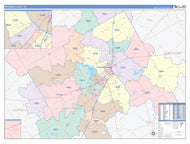 McLennan County, TX Colorcast Style Wall Map