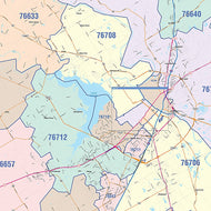 McLennan County, TX Colorcast Style Wall Map