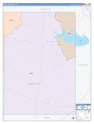 McMullen County, TX Colorcast Style Wall Map