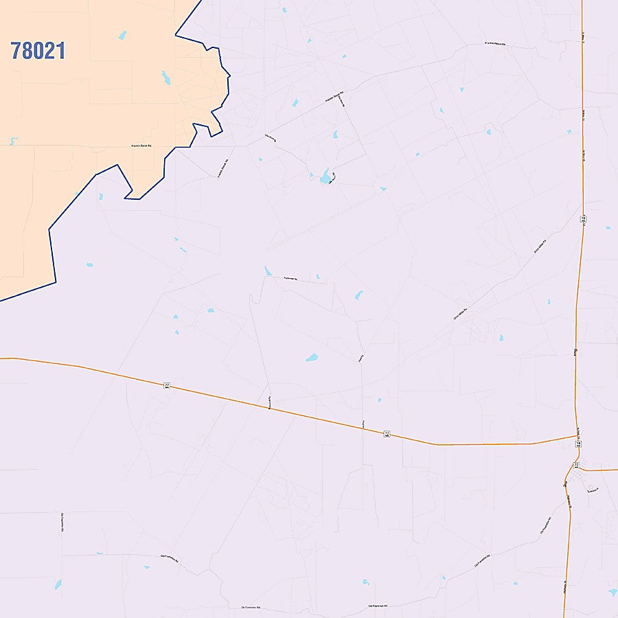 McMullen County, TX Colorcast Style Wall Map