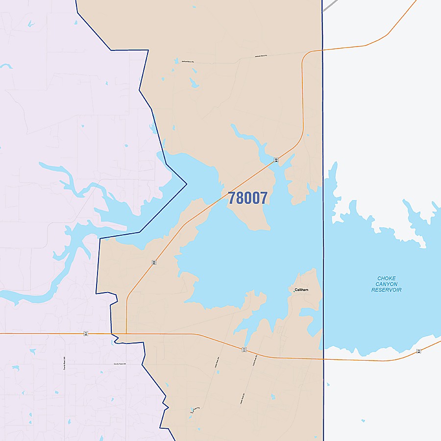 McMullen County, TX Colorcast Style Wall Map
