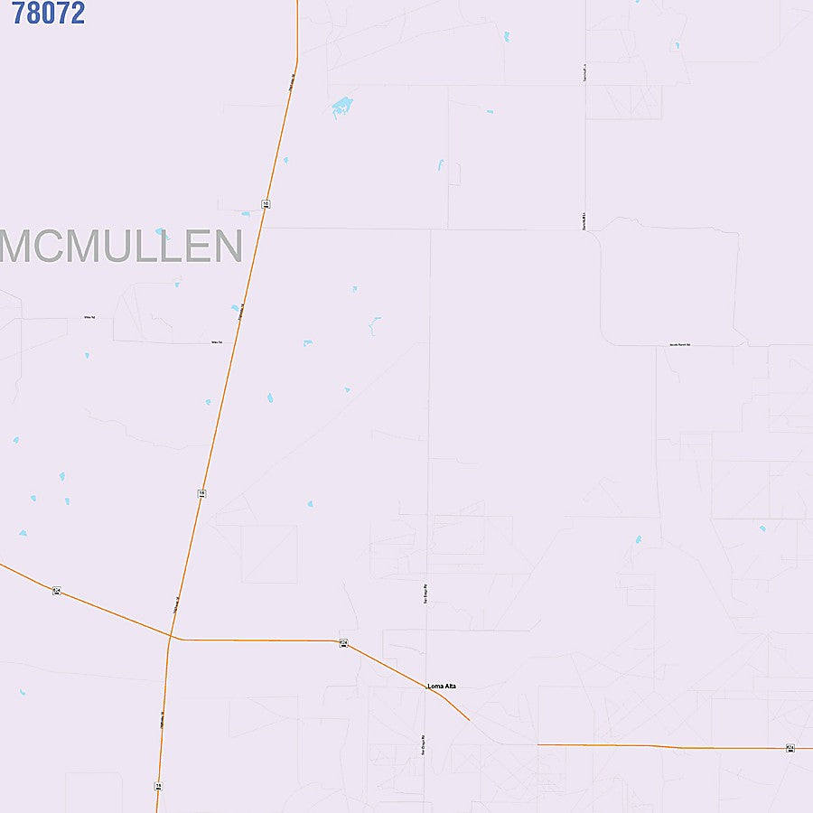 McMullen County, TX Colorcast Style Wall Map