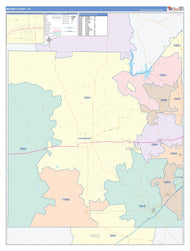 Medina County, TX Colorcast Style Wall Map