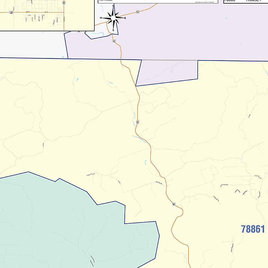 Medina County, TX Colorcast Style Wall Map