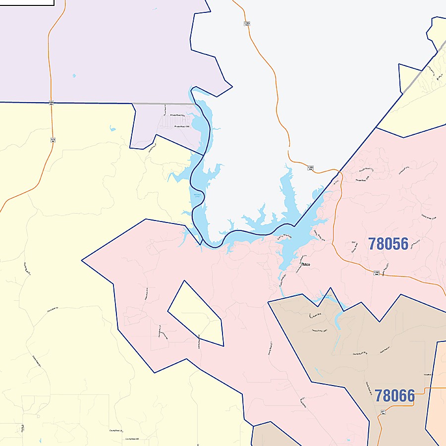 Medina County, TX Colorcast Style Wall Map